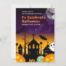 Convites Halloween Party Invitation or Terrifyingly Fun Hal