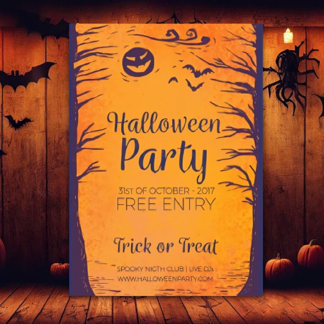 Convites Halloween Party Trick or Treat Invitations (Criador carregado)