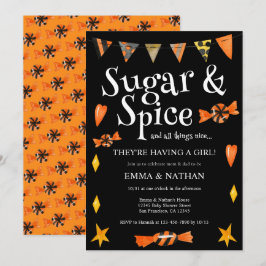 Convites Halloween Pensei que era um Chá de fraldas Casal