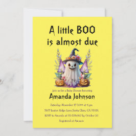 Convites Halloween Pequeno Boo Gênero Chá de fraldas Neutro
