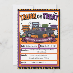 Convites Halloween Porta-Malas ou Tratamento