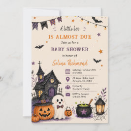 Convites Halloween Pumpkin Little Boo Baby Shower