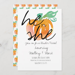 Convites Halloween Pumpkin Mão Água - Cor da Água - Revelaç