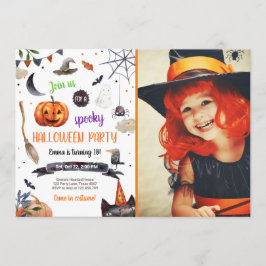 Convites Halloween Pumpkin Witch Cat Spider Spookit Anivers