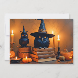 Convites Halloween Pumpkins Coruja Cute Spookie Magia Festi
