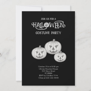 Convites Halloween Pumpkins - Ilustração Desenhada À Mão