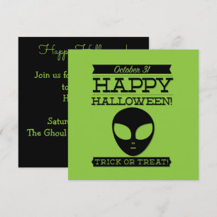 Convites Halloween, retrô tipográfico