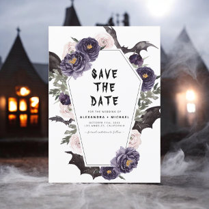 Convites Halloween Salve o Casamento Gótico Data