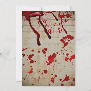 Convites Halloween - Sangue cai