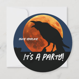Convites Halloween Sanguíneo Raven