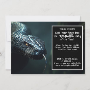 Convites Halloween Sinister Serpent Halloween Bash