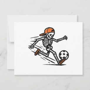 Convites Halloween Skeleton Soccer