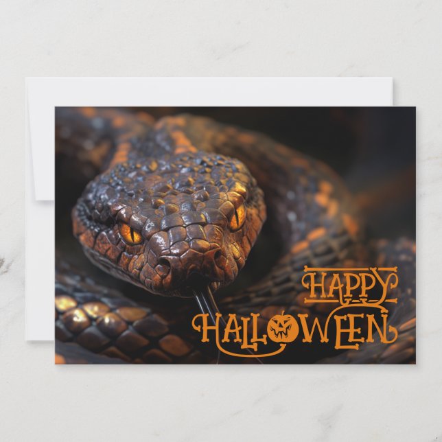 Convites Halloween 🐍 "Slithering Spook tacular (Frente)