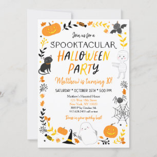 Convites Halloween Spooktacular Birthday