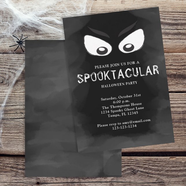 Convites Halloween Spooktacular Spookular Assustador Olhos  (Criador carregado)