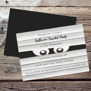 Convites Halloween Spooky Assustado Múmia Assombrada Olhos