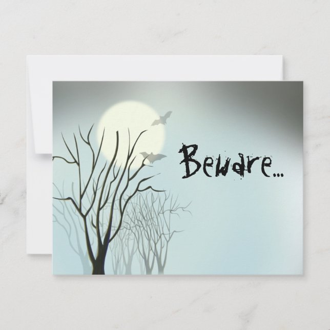 Convites Halloween Spooky Moon (Frente)