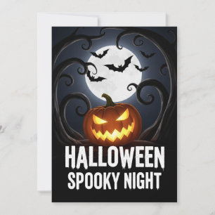 Convites Halloween Spooky Night Invitation