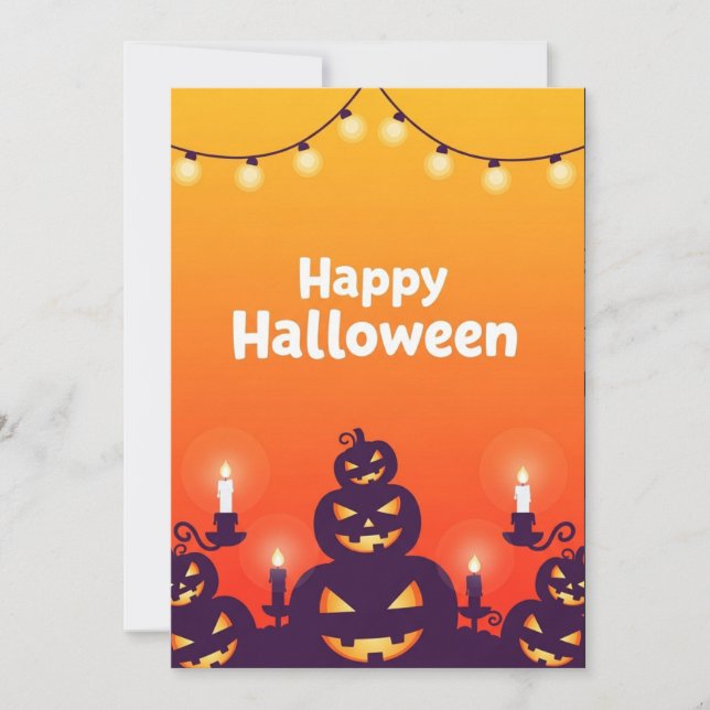 Convites Halloween Spooky Night Invitation (Frente)
