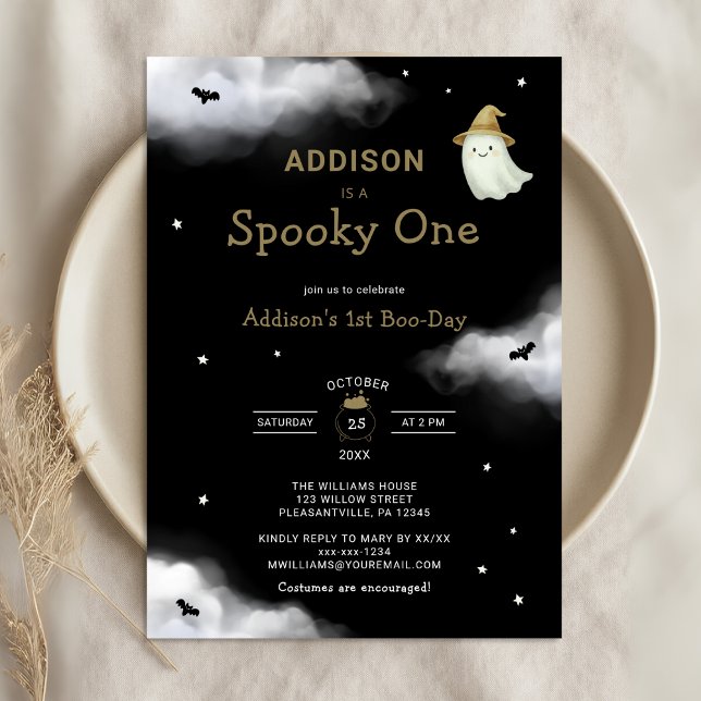 Convites Halloween Spooky One First Birthday (Criador carregado)