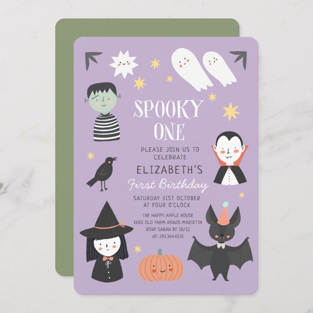 Convites Halloween Spooky One First Birthday (Criador carregado)