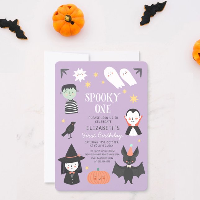 Convites Halloween Spooky One First Birthday (Criador carregado)