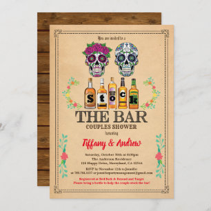 Convites Halloween Stock O Bar convida crânios de açúcar