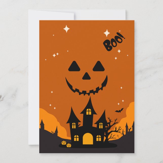 Convites Halloween Themed Chá de fraldas Invite (Frente)