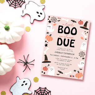 Convites Halloween Um Pequeno Boo Está Quase Chegando Churr