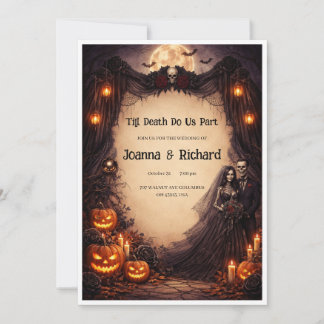 Convites Halloween Wedding inventation.