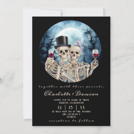 Convites Hallowen Gothic Skulls Tarot O Casamento Dos Amant