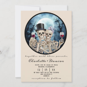 Convites Hallowen Gothic Skulls Tarot O Casamento Dos Amant