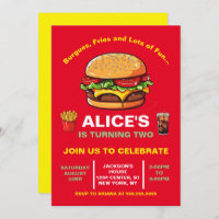 Hamburguer Comida Rápido Fries Soda Aniversário