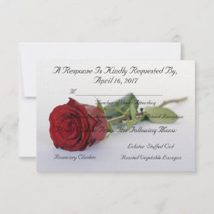 Convites HAMbyWG- Resposta/Envelope "Red Rose of Love"