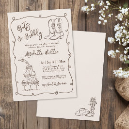 Convites Hand Drawn Country Bridal Shower