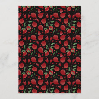 Convites Hand-drawn Pomegranate Fruits Seamless Pattern