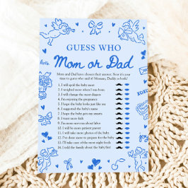 Convites Hand Drawn Valentine Guess Who Mom or Dad Game