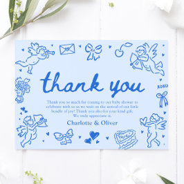 Convites Hand Drawn Valentine Sweetheart Thank you card