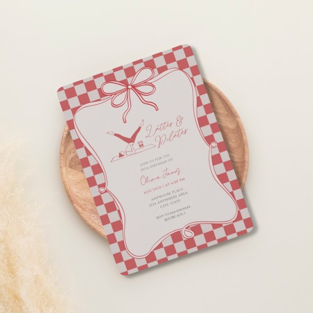 Convites Handmade lattes and pilates bithday (Criador carregado)