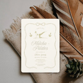 Convites Handmade pilates baby shower