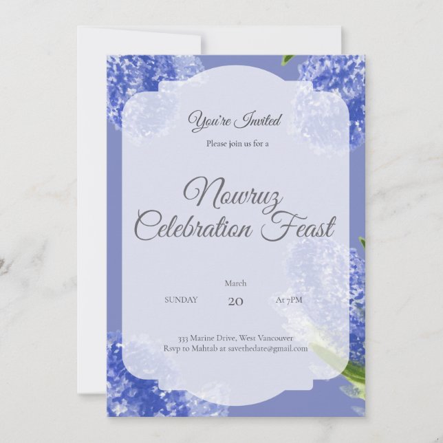 Convites Handpainted Nowruz Greeting Card (Frente)