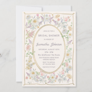 Convites Handwritten Floral Bridal Shower Invitation