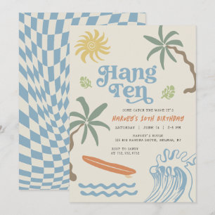Convites Hang Ten Retro Surf 10º Aniversário