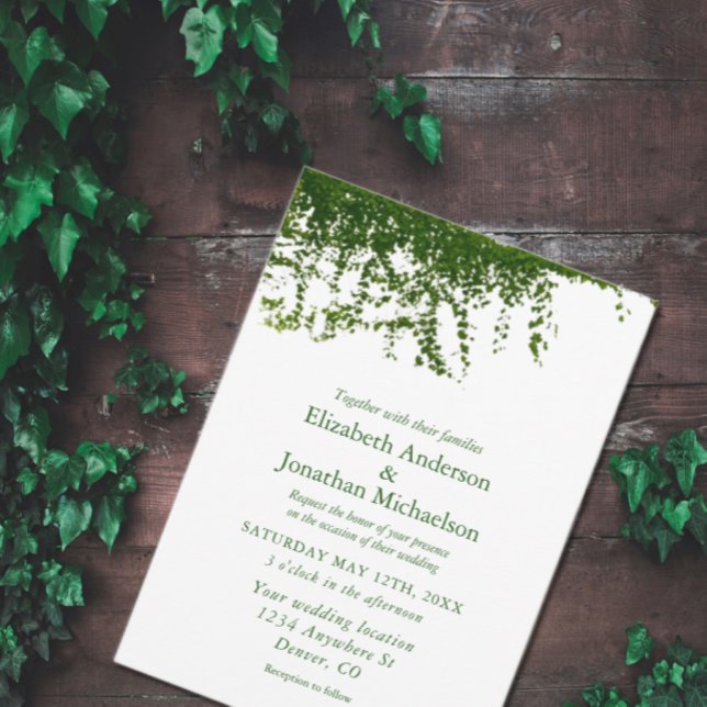 Convites Hanging Ivy Greenery Wedding (Criador carregado)