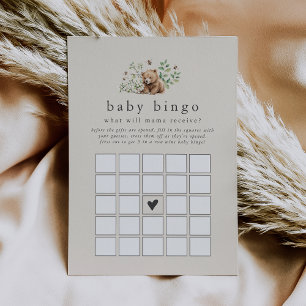 Convites HANNAH Vintage Baby Bingo Game Card