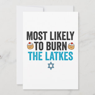 Convites Hanukkah Divertido Latke Cozinheiro Judeu Humor Fe