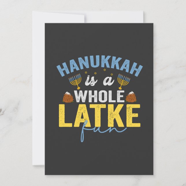 Convites Hanukkah é uma Latke Inteira Divertida Chanuka Jud (Frente)