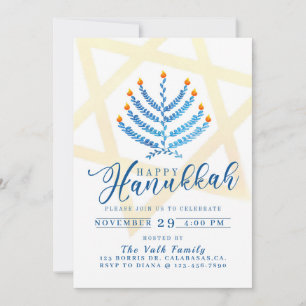 Convites Hanukkah, Festa de Hanukkah, Feriado Judaico