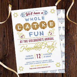 Convites Hanukkah Party Engraçado | Diversão completa do la