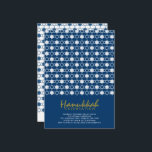 Convites Hanukkah Stars of David Pattern Blue Holiday Party<br><div class="desc">Concebido por gordura*fa*estanho. Fácil de personalizar com seu próprio texto,  foto ou imagem. Para pedidos personalizados,  entre em contato direto com o . Aplicam-se taxas personalizadas. www.zazzle.com/fat_fa_tin www.zazzle.com/color_therapy www.zazzle.com/fatfatin_blue_knot www.zazzle.com/fatfatin_red_knot www.zazzle.com/fatfatin_mini_me www.zazzle.com/fatfatin_design www.zazzle.com/fatfatin_ink</div>